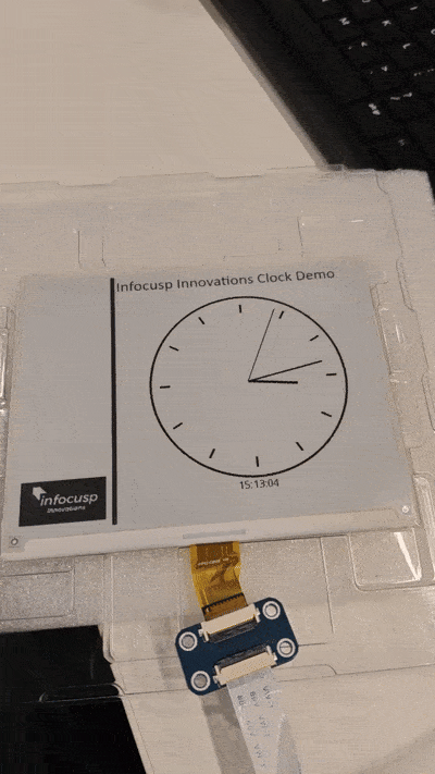 Rpi Demo 1 Analog clock 1hz