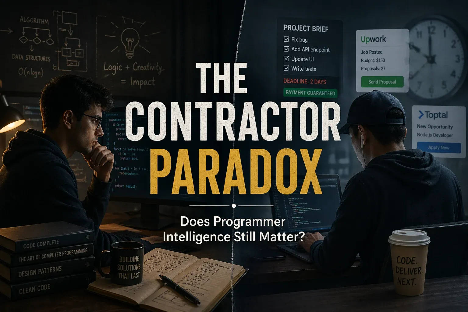 AI-Generated Cover Image — The Contractor Paradox