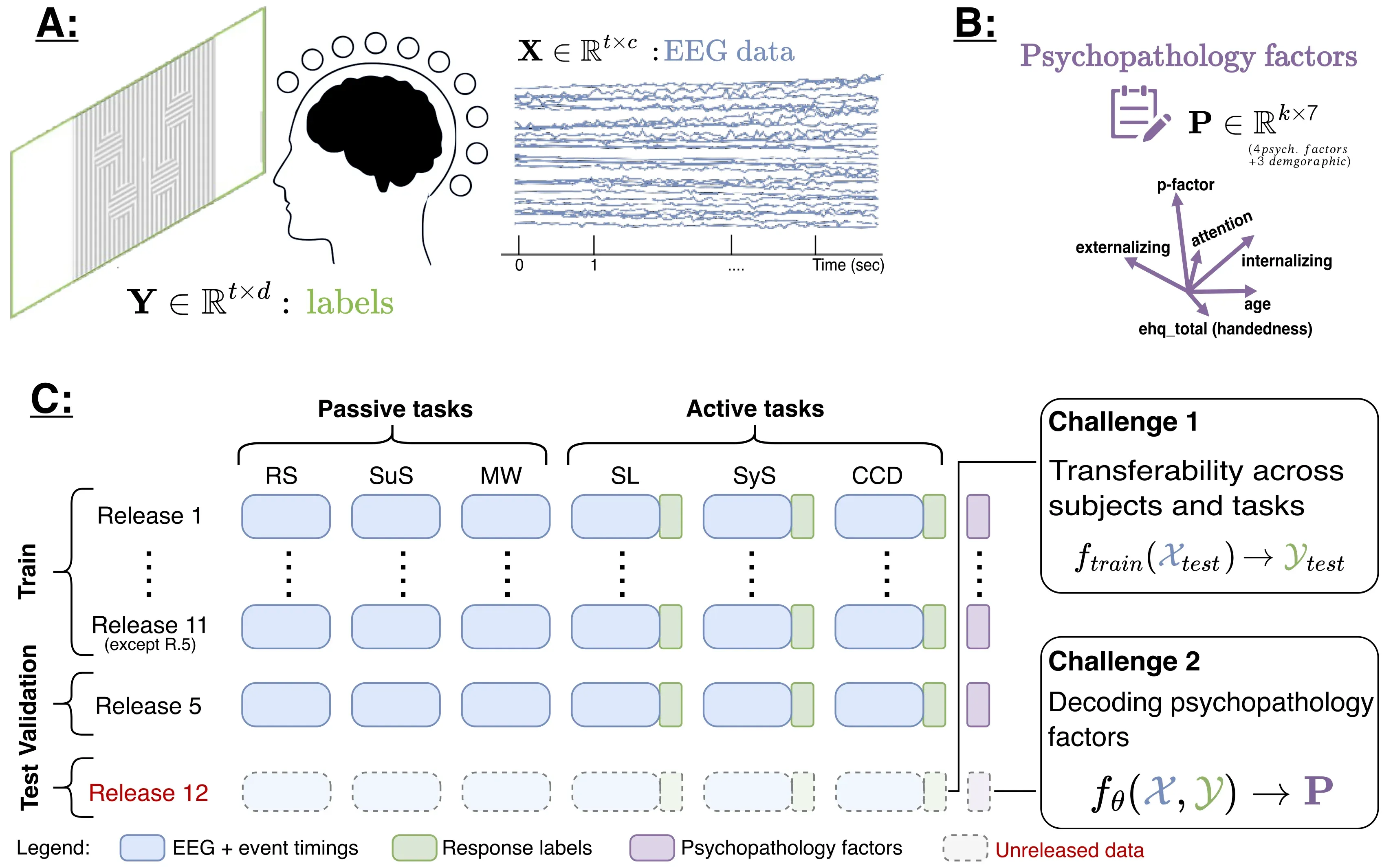 HBN EEG challenge split and metadata