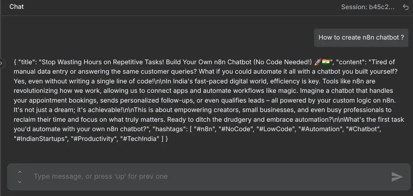 Example Workflow Output