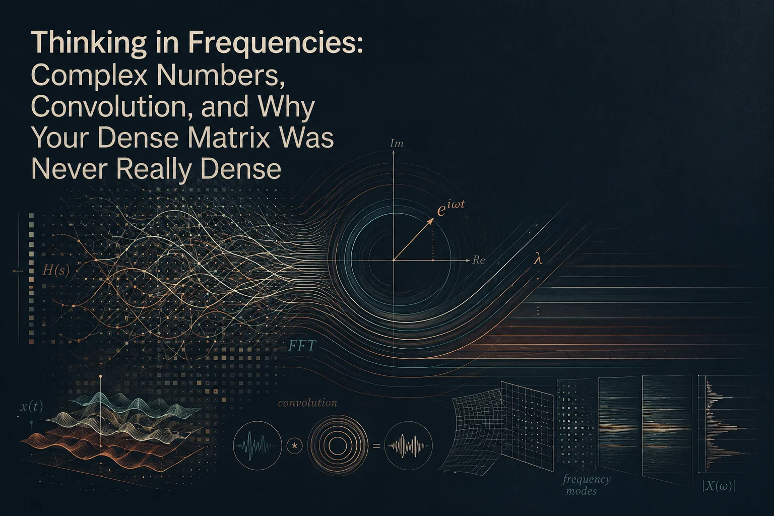 Thinking in Frequencies: Complex Numbers, Convolution, and Why Your Dense Matrix Was Never Really Dense