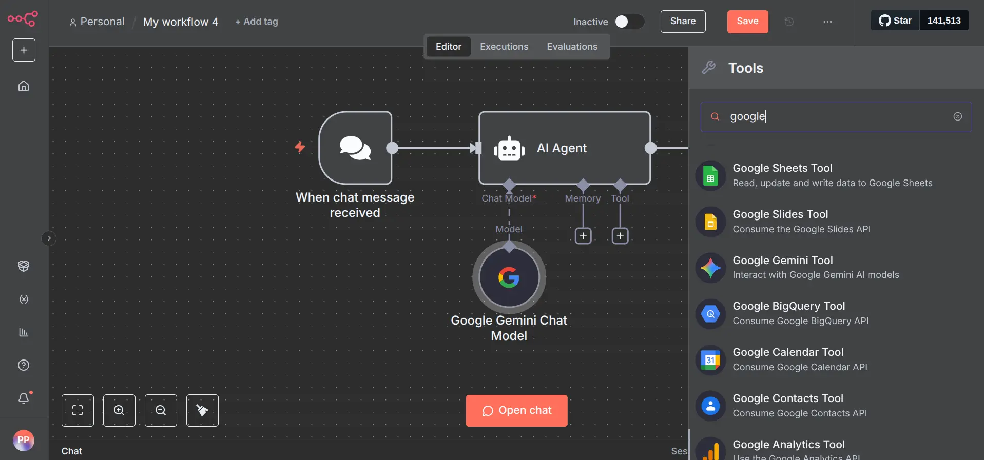 Create Gemini Chat Tools