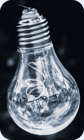 Close-up of an incandescent bulb