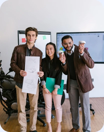 Infocusp team members celebrating together