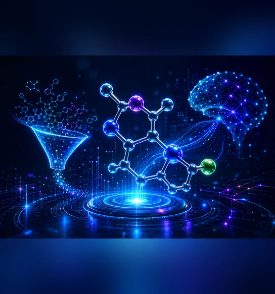 AI-driven molecular screening for lead compound identification